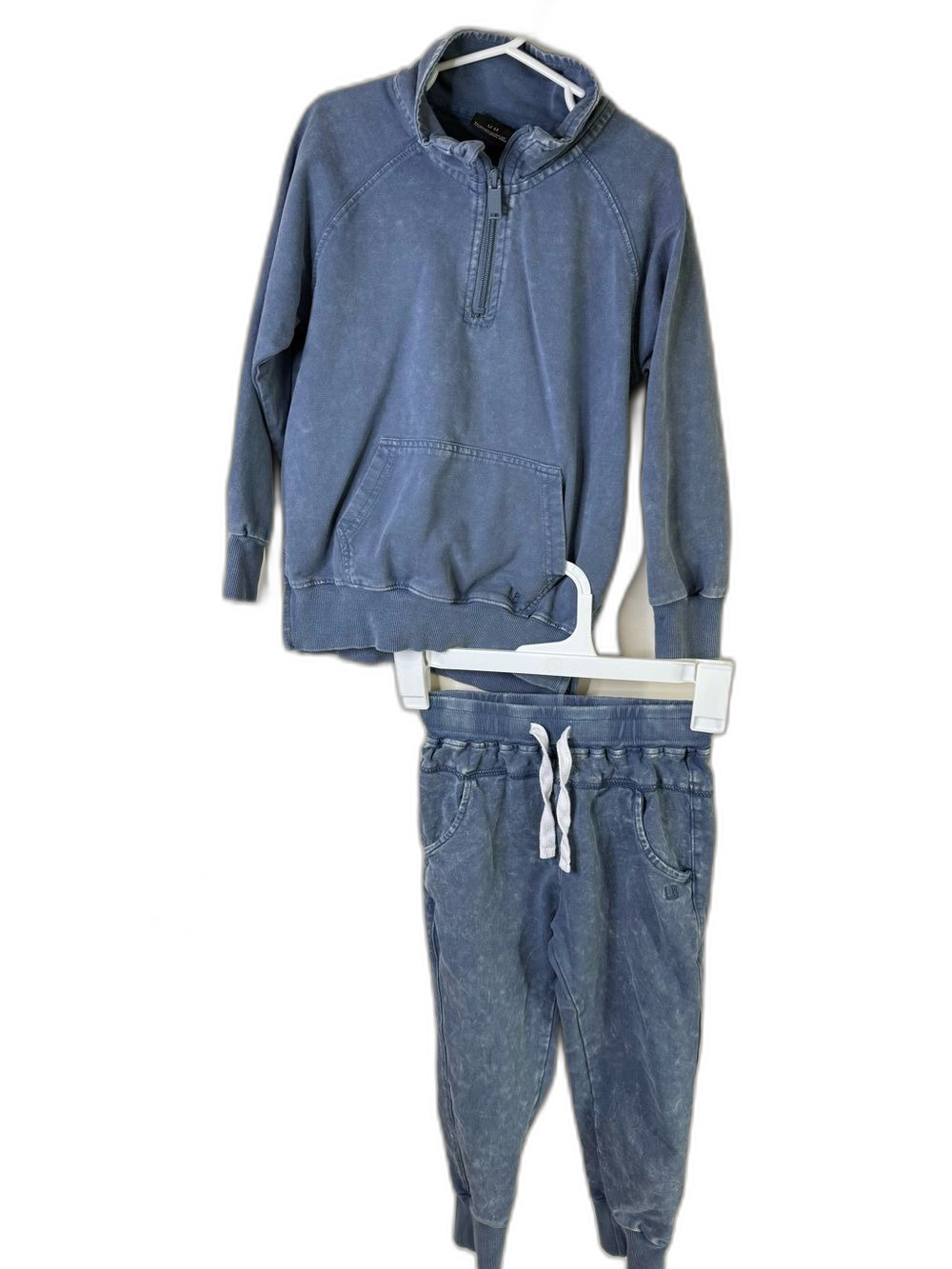 Little Bipsy Blue Mineral-Wash Jogger Set 5-6T